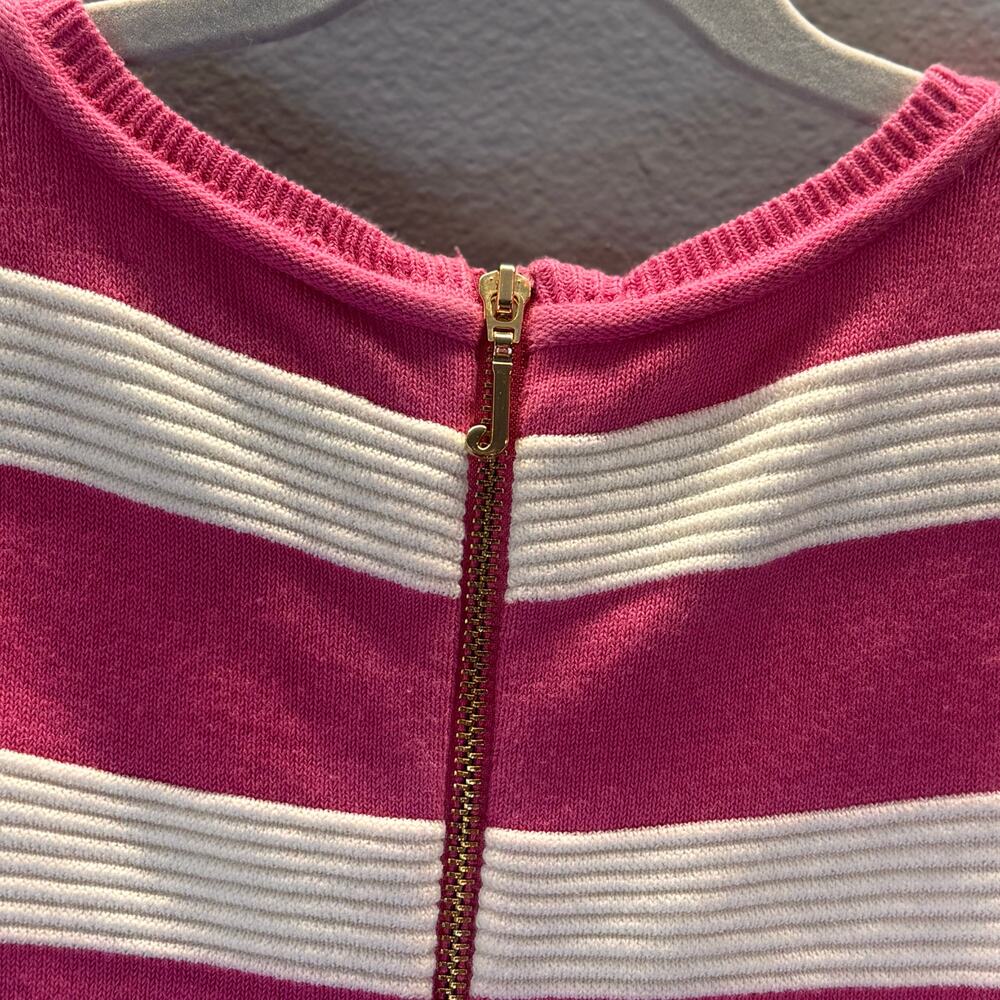 Juicy Couture Bright Pink and White Striped Drop Waist Dress Girls XL - Picture 7 of 8